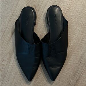 Vince Women's Sleek Black Leather Mules